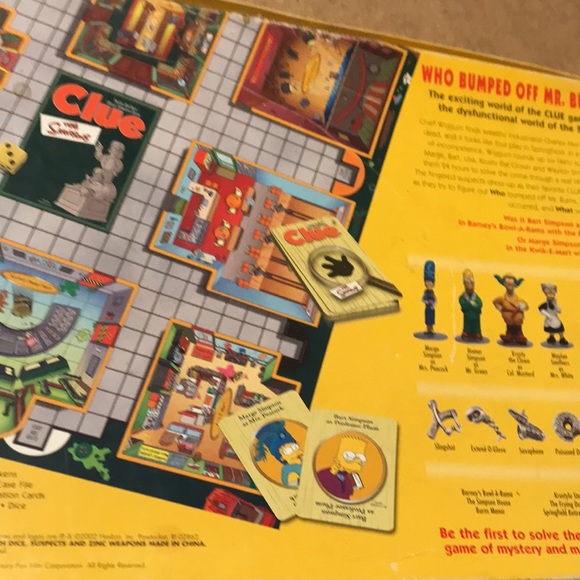 Simpsons Clue 2nd Addition Board Game - Picture 13 of 13